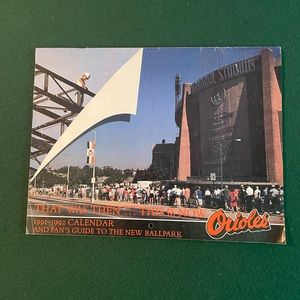 Vintage Baltimore Orioles 1991-92 Calendar